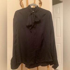 &OTHER STORIES bow tie silky shirt